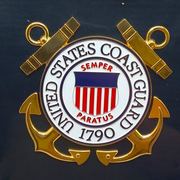 US Coast Guard Scrapbook Photo Album UNITED STATES Leather K&Company Anchor RARE - Picture 2 of 4